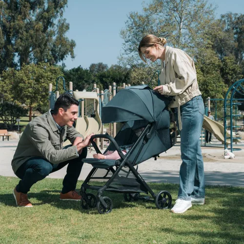 Miniatura 9 de Inglesina Quid³ Cochecito, Azul Astral - Cochecito de viaje compacto reclinable para bebé y niño pequeño de 0-25 kg, pliegue con una mano