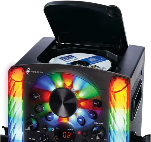 Miniatura 10 de Máquina de karaoke Singing Machine SML625BTBKD, sistema de karaoke portátil Bluetooth CD+G, negro
