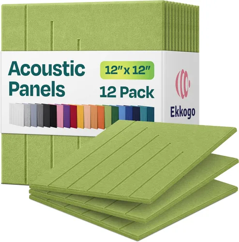Miniatura 51 de Paneles insonorizantes de alta densidad para pared, forma hexagonal, paquete de 12 unidades de 14" x 12.1" x 0.4", color azul mezclilla Azul denim