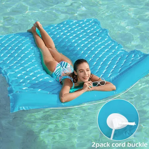 Miniatura 4 de Jasonwell Flotadores flotantes para piscina, flotador inflable gigante para piscina, balsa de lago, tapete de agua flotante para piscina, tumbona