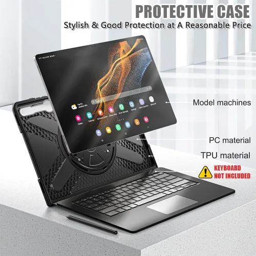 Miniatura 6 de ZenRich Funda Surface Pro 8 13 pulgadas 2021, zenrich Funda Resistente para Surface Pro 8 con Soporte de Pata Giratoria de 360 Grados y Correa