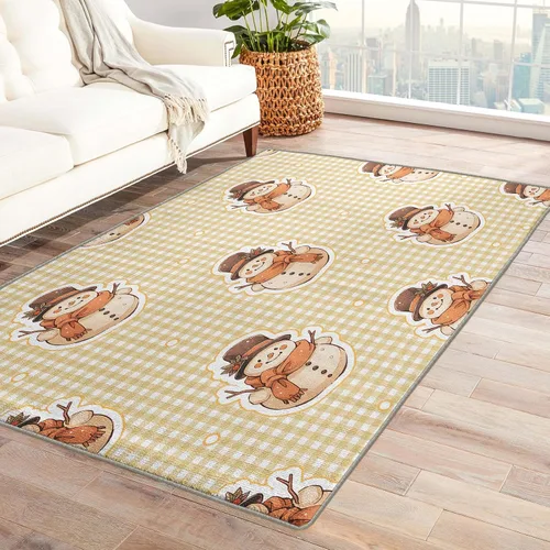 Miniatura 40 de Alfombra de oso de 2 x 3 pies, alfombra de Navidad para entrada, sala de estar, dormitorio, alfombra de animales salvajes, decoración de habitación