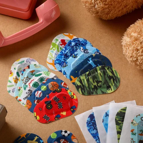 Miniatura 4 de Toulite 90 parches adhesivos para los ojos para niños y niños, parche transpirable para ojos de niño, lindos vendajes adhesivos para ambliopía