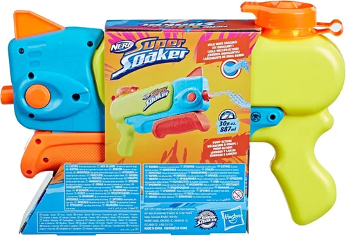 Miniatura 3 de NERF Super Soaker Wave - Pistola de agua con atomizador, remojo de ondas salvajes, boquilla se mueve para crear corriente ondulada, juegos al aire