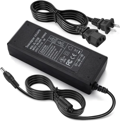 Miniatura 2 de AC 100-240V a DC 12V 10A Adaptador de fuente de alimentación Convertidor Transformador, 12 voltios 10 amperios Transformador de potencia 0.217x0.098