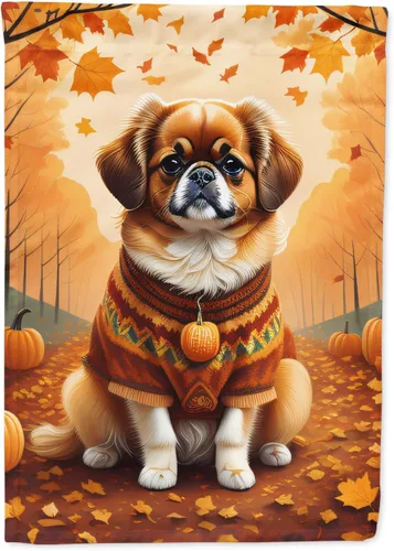 Miniatura 49 de Caroline's Treasures DAC1001GF Affenpinscher - Bandera decorativa para jardín de otoño, decoración para patio exterior, patio, parterres