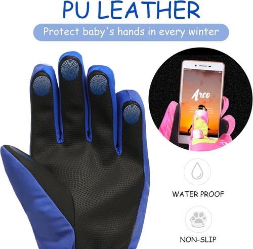 Miniatura 93 de Guantes de nieve para hombre y mujer, impermeables, para invierno, cálidos, para esquí, snowboard, guantes para mujer