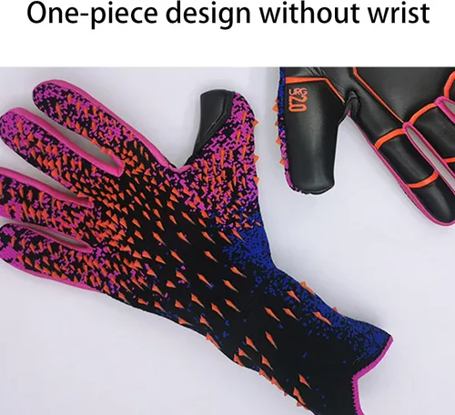 Miniatura 4 de Guantes de portero de portero para adultos y jóvenes, guantes de portero de fútbol con palma de látex antideslizante en relieve, sin muñeca
