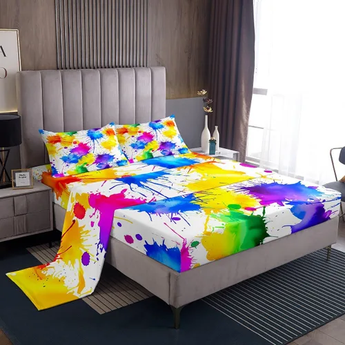 Miniatura 36 de Feelyou Football Bed Sheets Set Twin Size Basketball Sports Deep Pocket Fitted Sheet Soccer Ball Game Bedding Sets Black Baseball Gaming Soft Bed