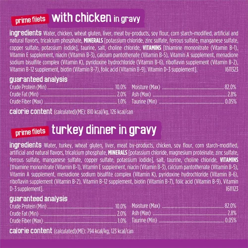 Miniatura 7 de Purina Friskies - Paquete variado de alimentos húmedos en salsa para gatos, trituraciones de aves de corral, trozos de carne y filetes Prime