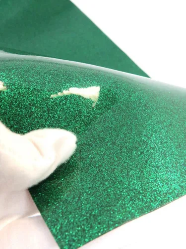 Miniatura 2 de The Yard - Tela de vinilo para tapicería con purpurina ultra brillante, accesorios de tapicería (negro)