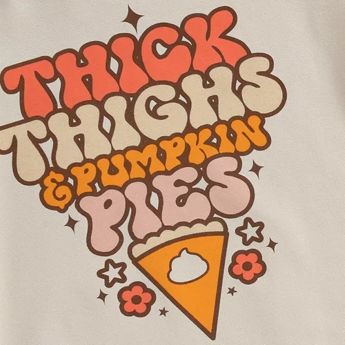 Miniatura 5 de BULINGNA Traje de Acción de Gracias, muslos gruesos y tartas de calabaza, sudadera con burbujas para otoño, ropa de una pieza