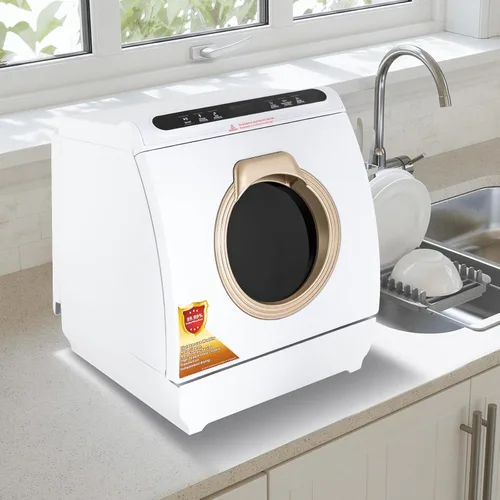 Miniatura 2 de Lavavajillas para encimera, lavavajillas portátil con 5 programas de lavado, lavavajillas compactos con tanque de agua integrado de 7 L, tanque