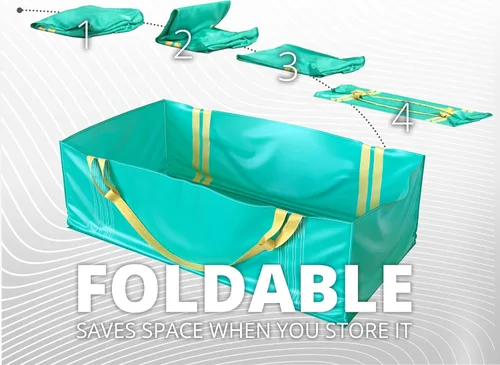 Miniatura 7 de TidyFriend - Contenedor de basura para gestión de residuos con capacidad para hasta 3,500 libras, resistente, reutilizable y plegable, contenedor