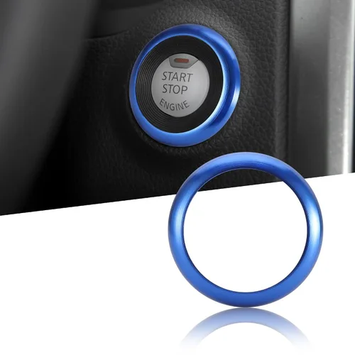 Miniatura 11 de TOMALL Anillo de arranque de motor Compatible con Nissan Altima 2013 2014 2015 2016 2017 2018 Cubierta de botón de encendido de llave