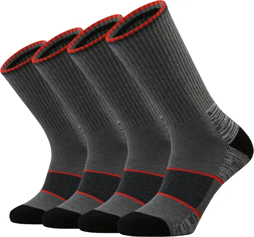 Ortis Calcetines acolchados de lana merino para hombre con control de humedad y peso ligero, transpirable para senderismo al aire libre y ciclismo
