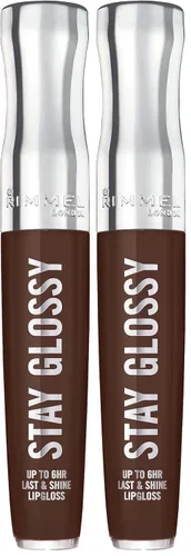 Miniatura 8 de Rimmel Stay Glossy Brillo de labios - Fórmula ligera y no pegajosa para color y brillo de labios - 130 Blushing Belgraves,.18oz Belgraves sonrojados