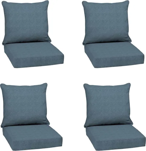 Miniatura 39 de Arden Outdoor Deep Seat Cushion Set, 24 x 24 pulgadas, Cojín para exteriores resistente al clima, a la lluvia y a la decoloración para silla, sofá