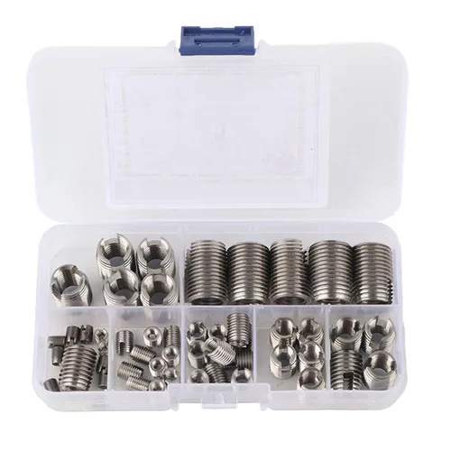 Miniatura 2 de Juego de 50 piezas de insertos de rosca interior de acero inoxidable 302 autorroscantes, herramienta de reparación de refuerzo, insertos roscados
