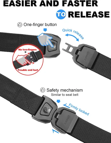 Miniatura 2 de JUKMO Cinturón táctico de liberación rápida, cinturón de golf de nailon de 1.5 pulgadas con hebilla de cinturón de seguridad resistente