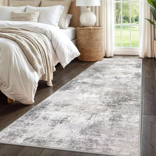 Miniatura 476 de IOHOUZE Alfombra abstracta lavable de 3 x 12 pies para pasillos, antideslizante para cocina, camino de entrada de lana sintética para interiores