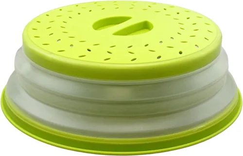 Miniatura 6 de Dependable Industries' 2 en 1 plegable cubierta protectora contra salpicaduras de microondas y colador de lavado de verduras: lo último en cocina