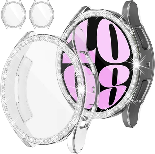 Miniatura 12 de RICHONE Compatible con Samsung Galaxy Watch 5 y Watch 4 y FE 40 mm Protector de pantalla Estuches de strass, Accesorios de cubiertas protectoras