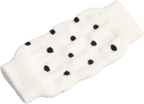 Miniatura 2 de Dog Elbow Protector, 4PCS Pet Leg Sleeves Knitted Leg Support Wraps with Polka Dot Design for Small Medium Dogs (S)