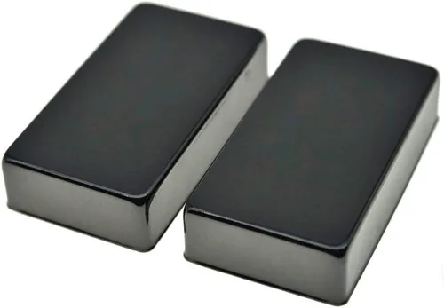Miniatura 2 de KAISH Juego de 2 fundas selladas para pastillas de guitarra Humbucker de latón sin agujeros negro