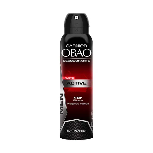 Obao Desodorante activo para hombre en espray 5.1 fl oz - Desodorante Activo Aerosol para hombre (paquete de 1)