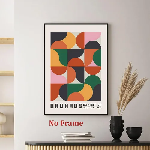 Miniatura 7 de Haruhiart Bauhaus - Póster de la exposición 1923, colorido arte de pared moderno de mediados de siglo, arte geométrico, imagen colorida moderna