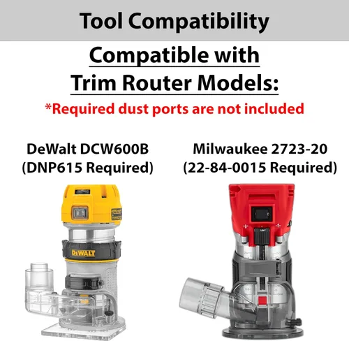 Miniatura 2 de Adaptador de manguera para enrutadores DeWalt y Milwaukee - DCW600B, DWP611, 2723-20 - Fabricado en Estados Unidos (manguera de 1-1/4 pulgadas)