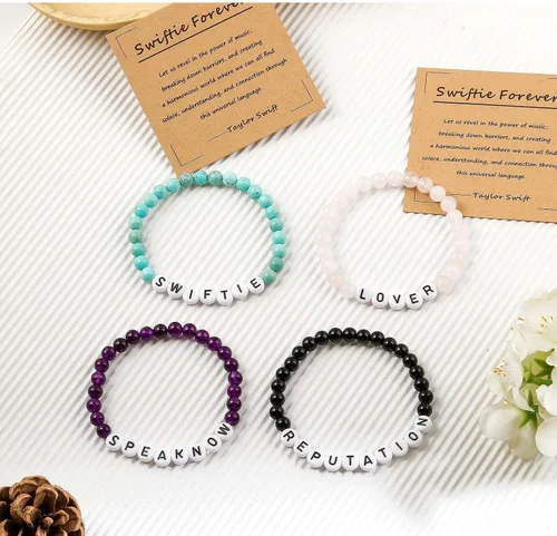 Miniatura 5 de Eras Tour Swiftie Pulsera de reputación TS Inspired Speak Now Lover Pulsera de amistad para mujeres y niñas Eras Music Taylor Album
