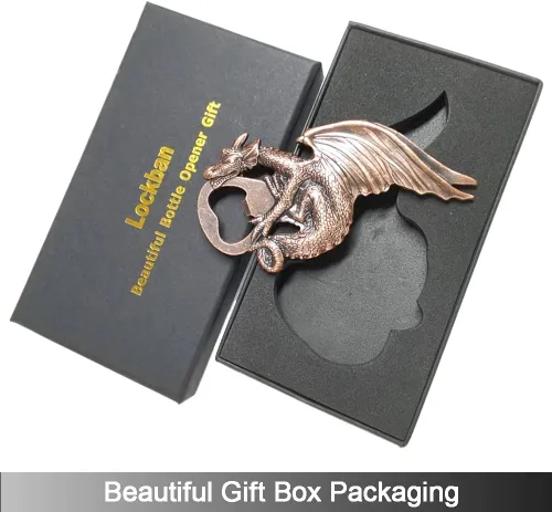 Miniatura 3 de Abridor de botellas de dragón gótico estilo dragón de metal para barman cerveza, abrebotellas, para hombres, regalo, bar, juego de fiesta