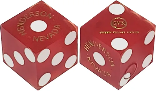 Miniatura 31 de Cyber-Deals Amplia selección de dados de 0.748 in pares de dados auténticos Nevada Casino TablePlayed dados Harveys Lake Tahoe púrpura pulido