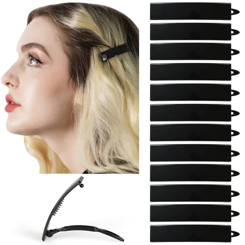 Miniatura 17 de Juego de 12 pasadores de pelo para mujeres y niñas, pinzas para cabello grueso y fino, accesorios para el cabello no metálicos, agarre