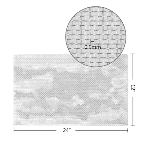 Miniatura 3 de TIMESETL 304 - 20 Mallas de alambre trenzado de acero inoxidable – 12 in x 24 in (30 x 60 cm) – Rodent malla de insectos gabinetes de malla