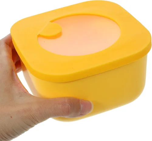 Miniatura 6 de Kichvoe Contenedor de almacenamiento de rebanadas de queso de 4.72 x 2.67 pulgadas, soporte para mantequilla con tapa para refrigerador, alimentos
