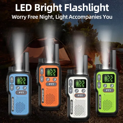 Miniatura 4 de Walkie Talkies de largo alcance para adultos, Walkie Talkie recargable 22 FRS NOAA Family Walky Talky Radio de 2 vías con auricular Dual PTT 1500mAh