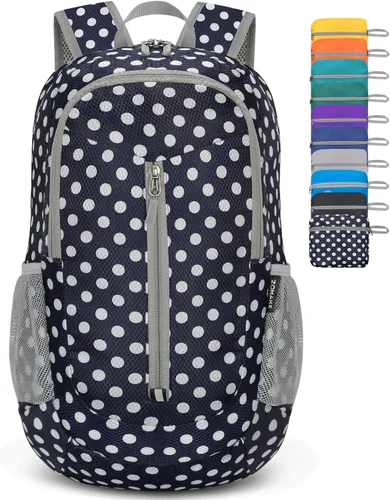 Miniatura 14 de ZOMAKE Mochila plegable ultraligera de 25 litros, mochila de senderismo plegable resistente al agua, pequeña mochila plegable para viajes