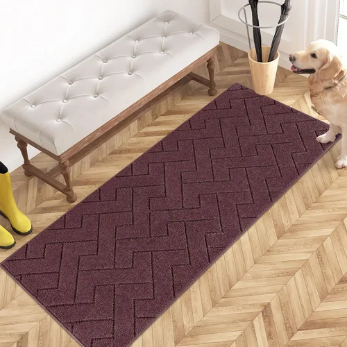 Miniatura 83 de PURRUGS Alfombra de fácil cuidado de 6 x 9 pies, antideslizante, lavable a máquina, tapete para puerta de perro, resistente a las manchas