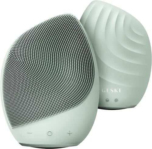 Miniatura 9 de GESKE SmartAppGuided™ Cepillo facial sónico 5 en 1 Cepillo de limpieza facial eléctrico vibratorio Cepillo de silicona suave Limpiador facial