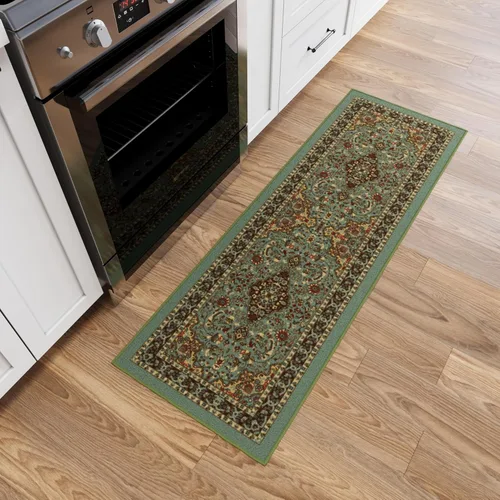 Miniatura 25 de Ottomanson Alfombra de 5 x 6,6 pies para sala de estar, alfombra oriental para dormitorio - alfombra grande para piso antideslizante y duradera