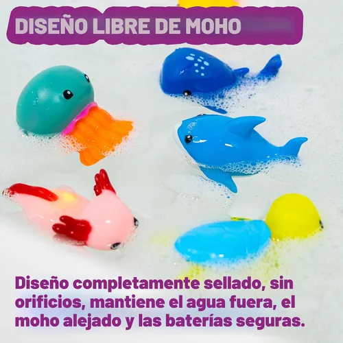 Miniatura 6 de Tub Works® Under the Sea™ Light Up Bath Toys, 6 Pack Water-Activated Light Up Toys Flash & Change Color Easy-Grip Baby & Toddler Bath Toys