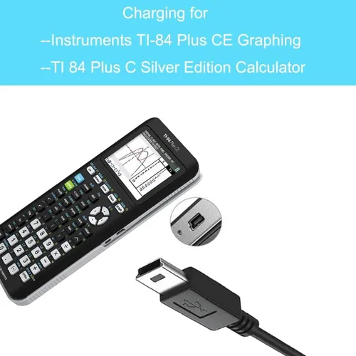 Miniatura 2 de Cable de carga mini USB, USB A a mini puerto, cable de transferencia de datos de carga para calculadora TI, tableta, teléfonos, cámara GPS, PSP