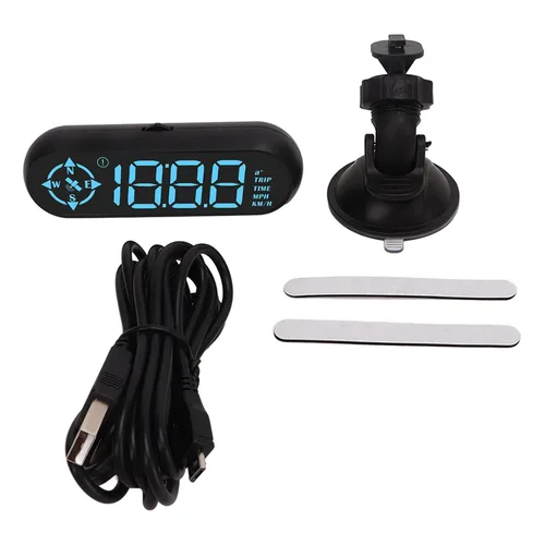 Velocímetro digital, HUD para coche, pantalla digital, velocímetro, odómetro, 7 colores, fuente universal para vehículos