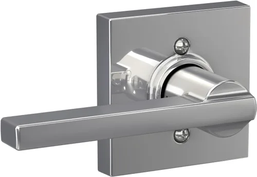 Miniatura 69 de Schlage F10 LAT 626 CEN Latitude - Manilla de puerta con moldura Century, cerradura de paso para pasillo y armario, cromo satinado