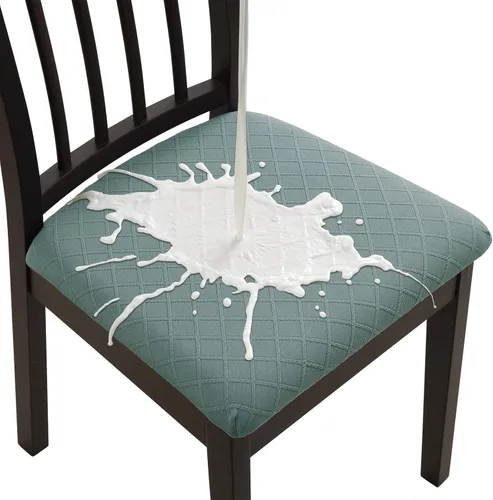 Miniatura 10 de Fuloon Fundas Elásticas para Cojines de Asiento 6 Piezas, Fundas Lavables para Asientos de Sillas, Fundas para Sillas de Comedor para Hotel