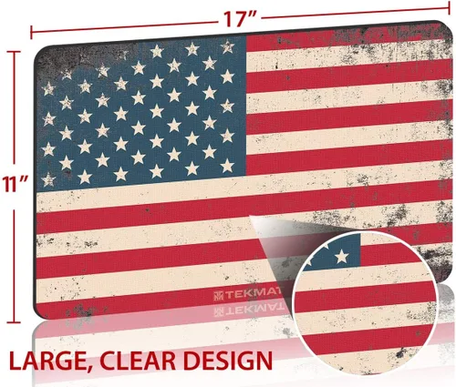 Miniatura 2 de TekMat Original 11" x 17" American Flag - 1/8" Thick Oil Resistant Non-Slip Waterproof Scratchproof Washable Handgun Maintenance & Cleaning Mat