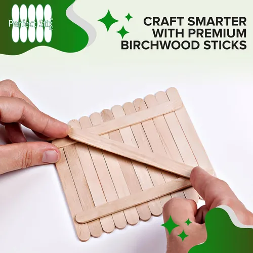 Miniatura 6 de Perfect Stix Palitos de madera para manualidades, 4.5 pulgadas, madera de abedul americano, 1000